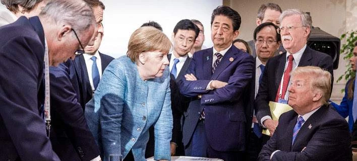 Η φωτογραφία που δείχνει τι ακριβώς συνέβη στην G7: Μέρκελ και όλοι οι υπόλοιποι, κατά του Τραμπ (Εικόνες)